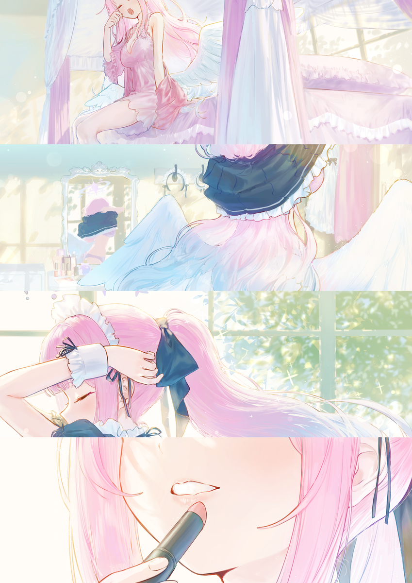 This is a pixiv picture whose title is ☀️🩷🪽.