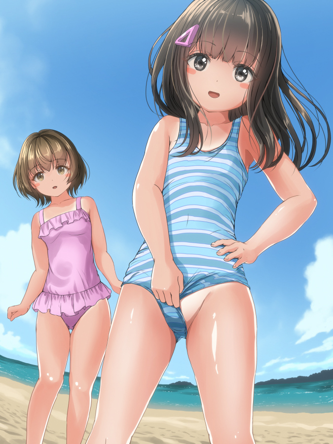This is a pixiv picture whose title is 日焼け跡.