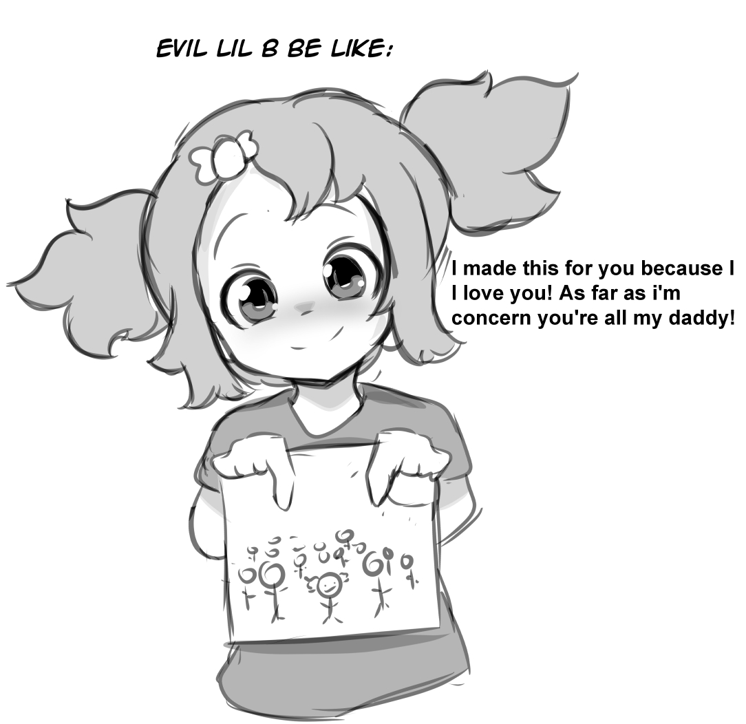 This is a pixiv picture whose title is Someone asked me to draw Evil B.