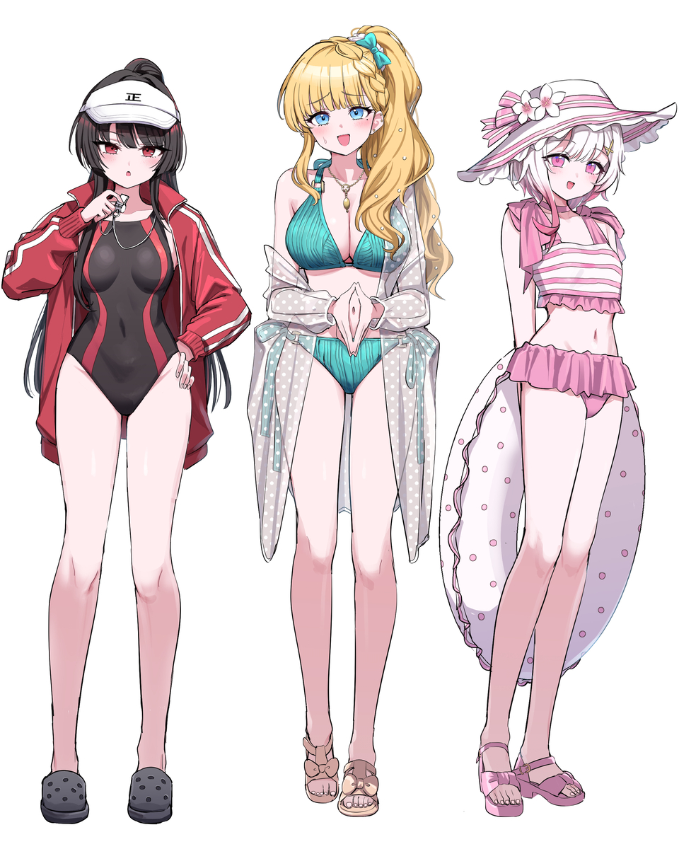 This is a pixiv picture whose title is まのさば水着.