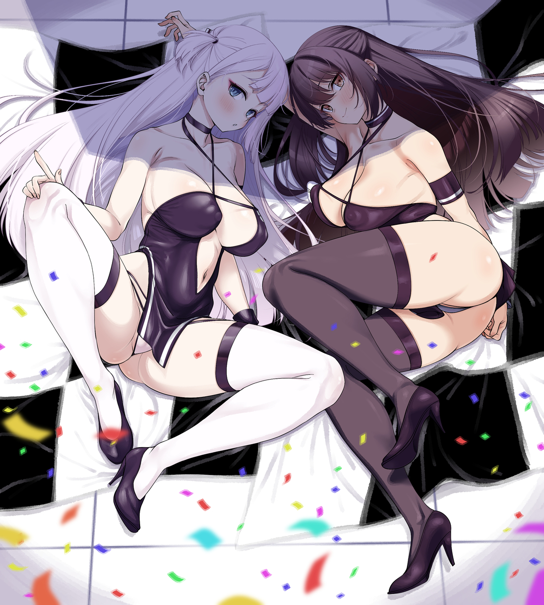 This is a pixiv picture whose title is 翔鶴＆瑞鶴.