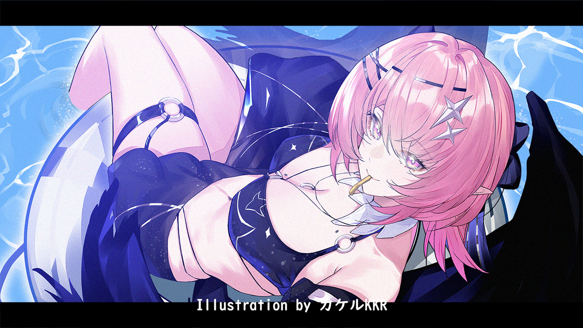 This is a pixiv picture whose title is 黒がすき.