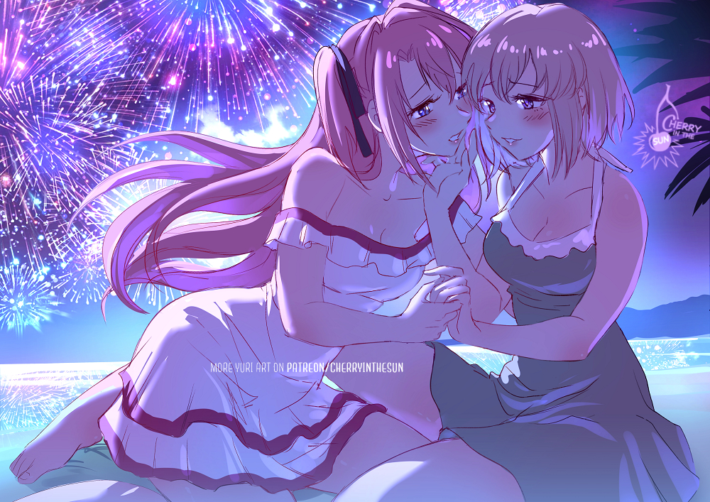 This is a pixiv picture whose title is Kamiina x Ibuki.