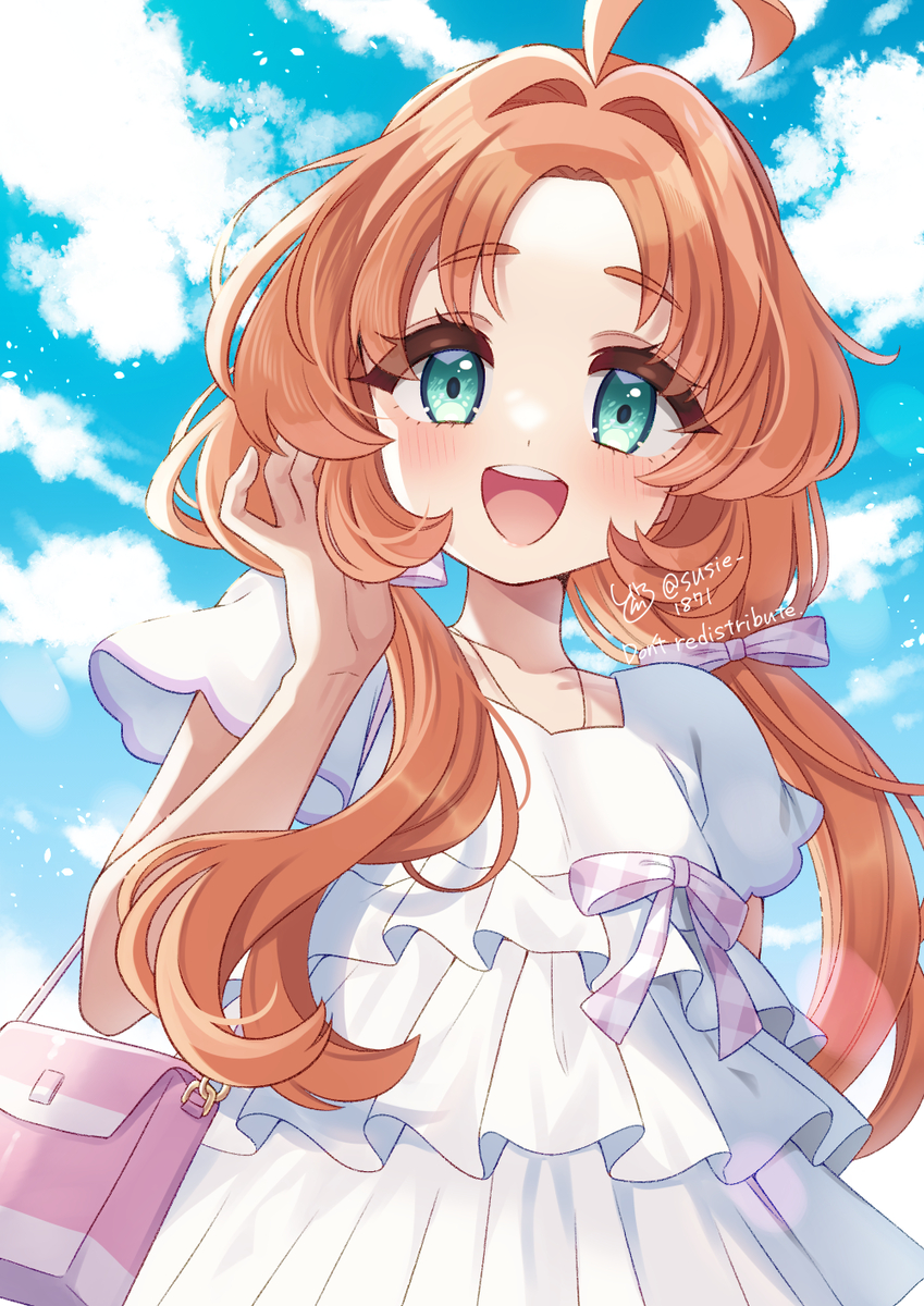 This is a pixiv picture whose title is 夏色フォトブラフあんなちゃん.