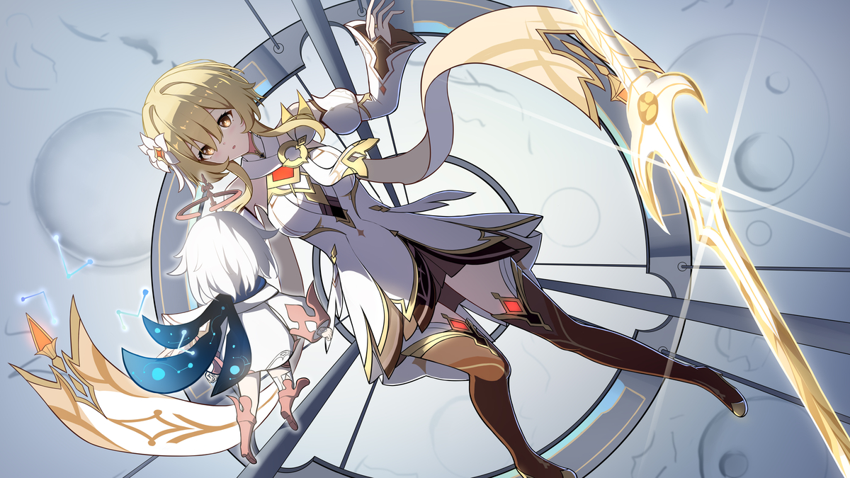 This is a pixiv picture whose title is 荧-失重体验.