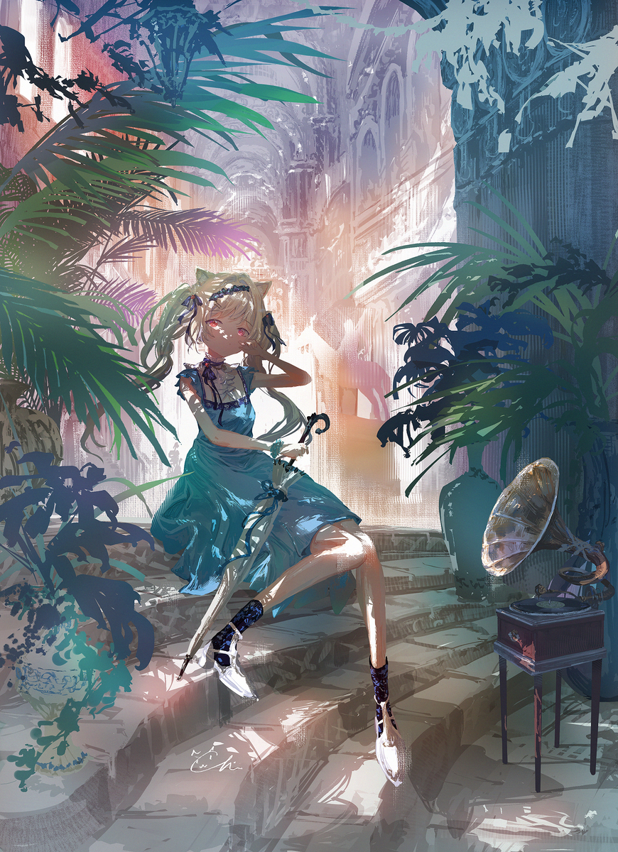 This is a pixiv picture whose title is in one's corner.