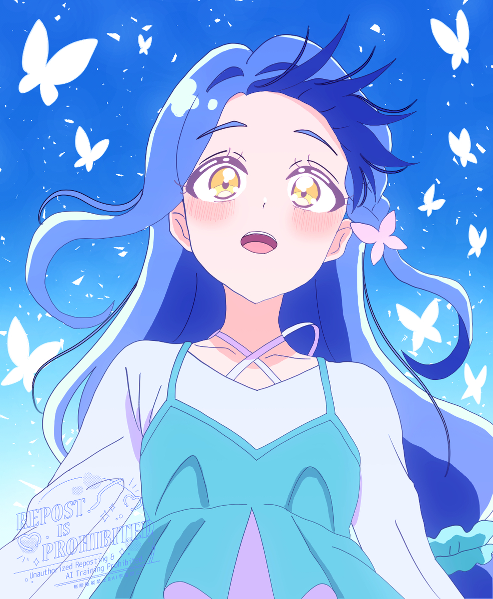 This is a pixiv picture whose title is 帆羽くれあちゃんのこのシーンが好きです🦋.