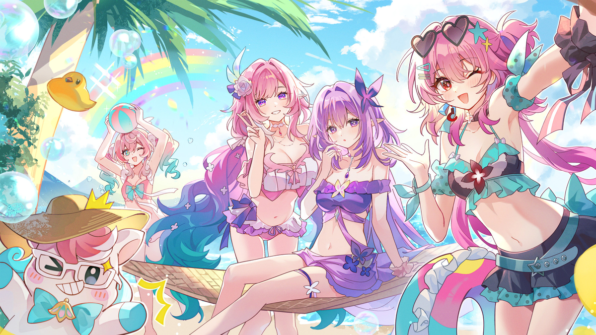 This is a pixiv picture whose title is 记忆战舰泳装.