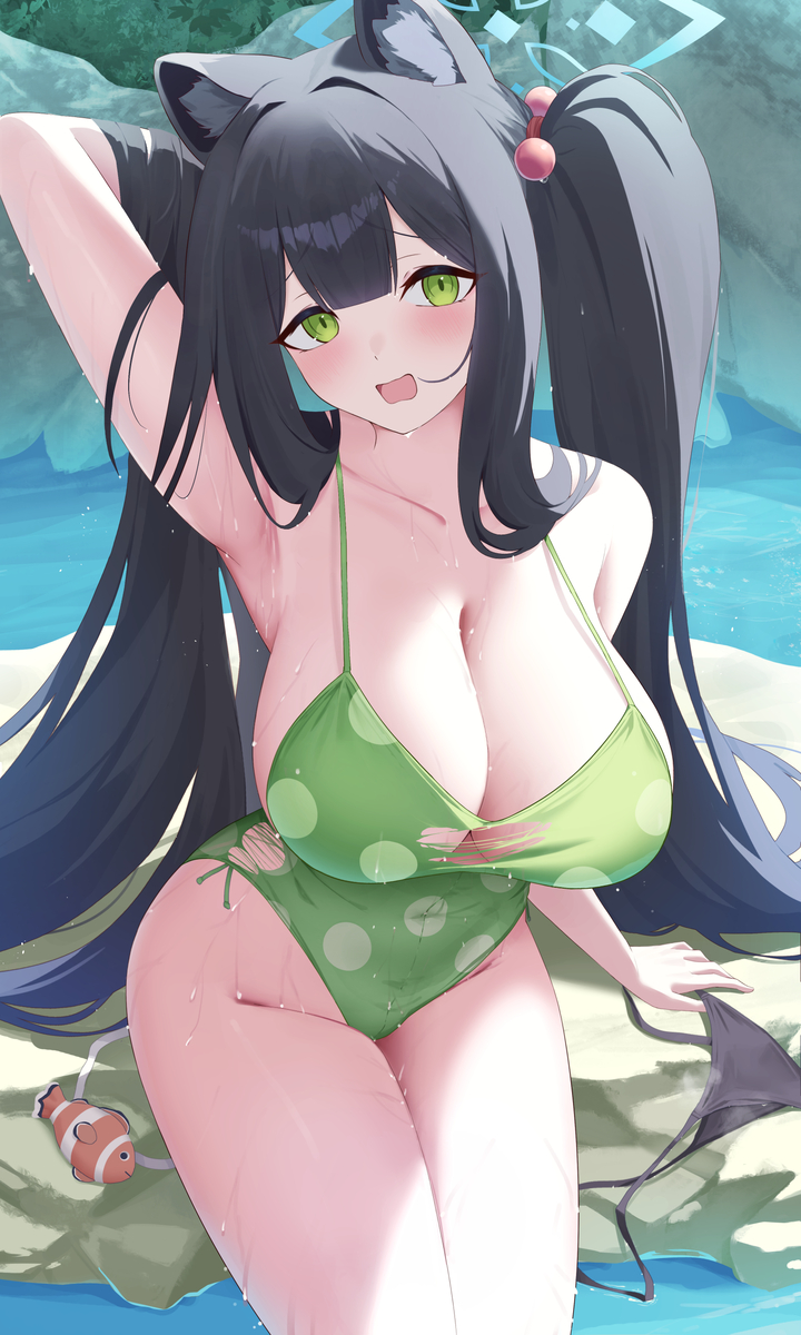 This is a pixiv picture whose title is 春原シュン(水着).