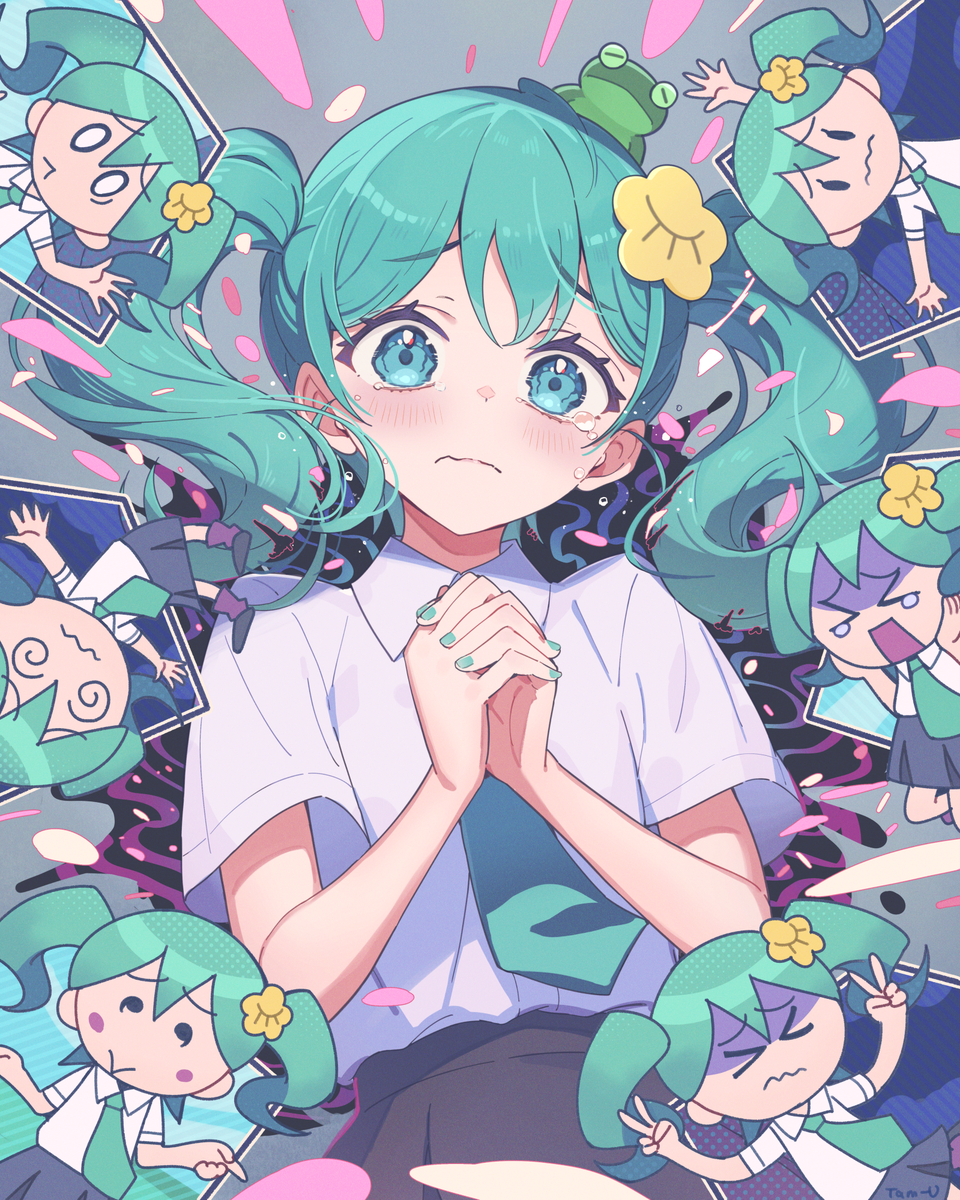 This is a pixiv picture whose title is 無理して笑って、また謝っちゃうんだ….