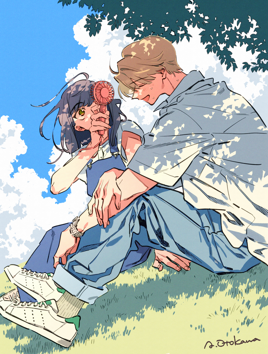 This is a pixiv picture whose title is あついね.