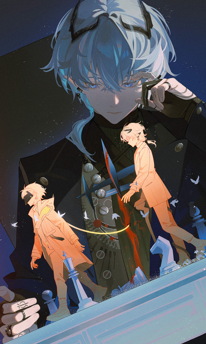 This is a pixiv picture whose title is 二人の道がまた交わる日まで.