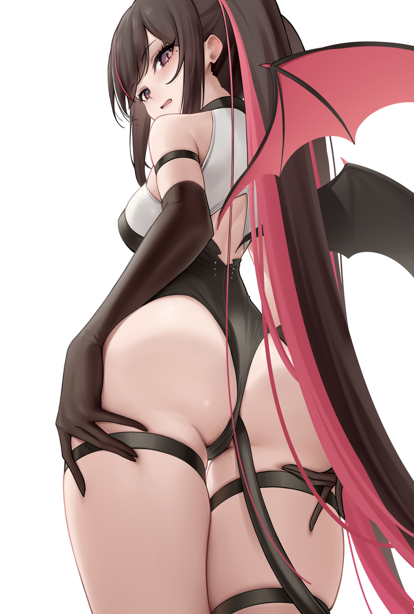 This is a pixiv picture whose title is DevilAzki tail situation :D.