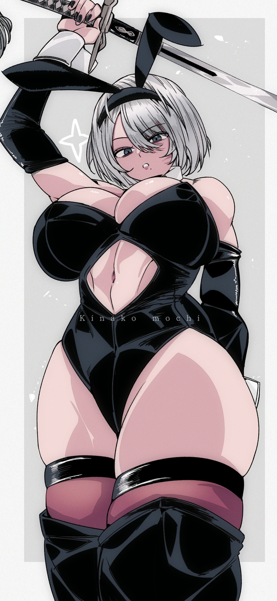 This is a pixiv picture whose title is 2Bバニー👯✨.