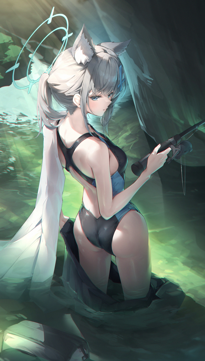 This is a pixiv picture whose title is 砂狼シロコ🎣.