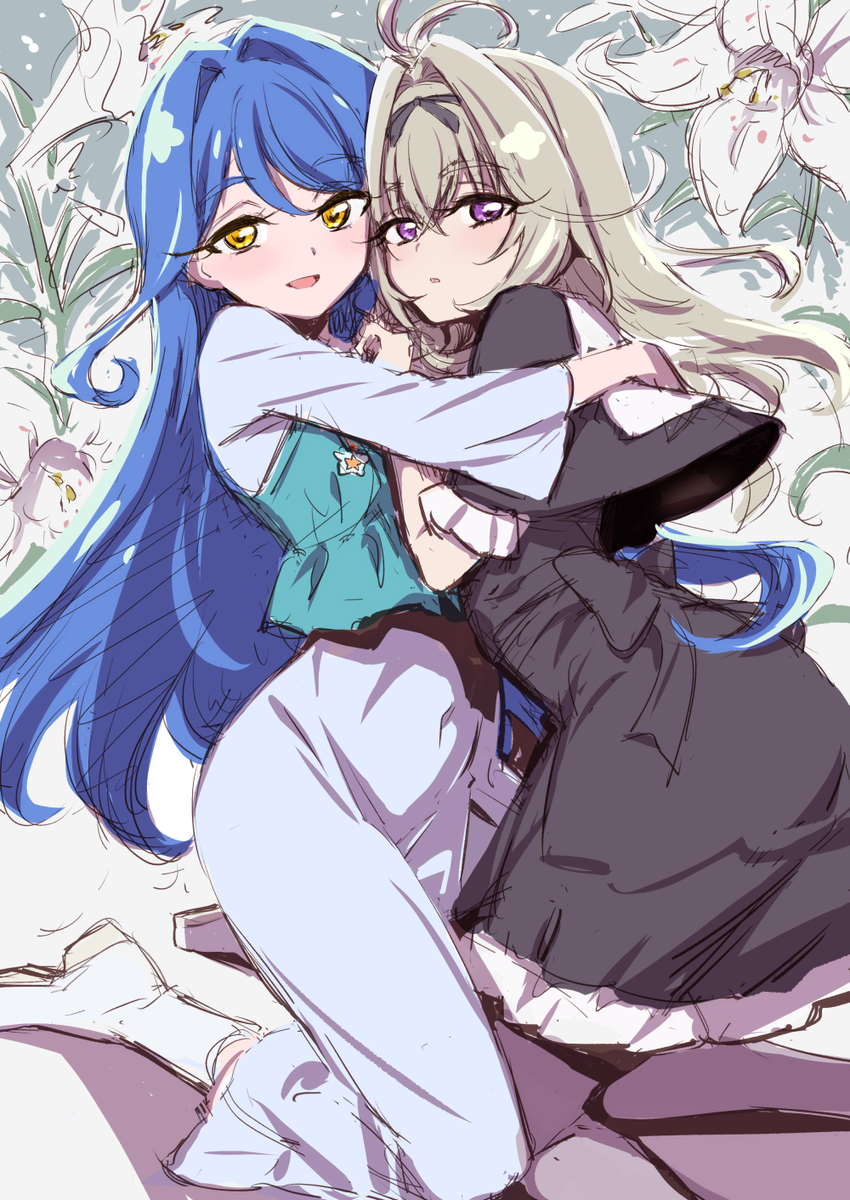 This is a pixiv picture whose title is くれあ、るるか.