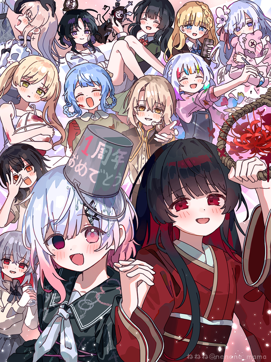 This is a pixiv picture whose title is まのさば１周年おめでとうございます✨.