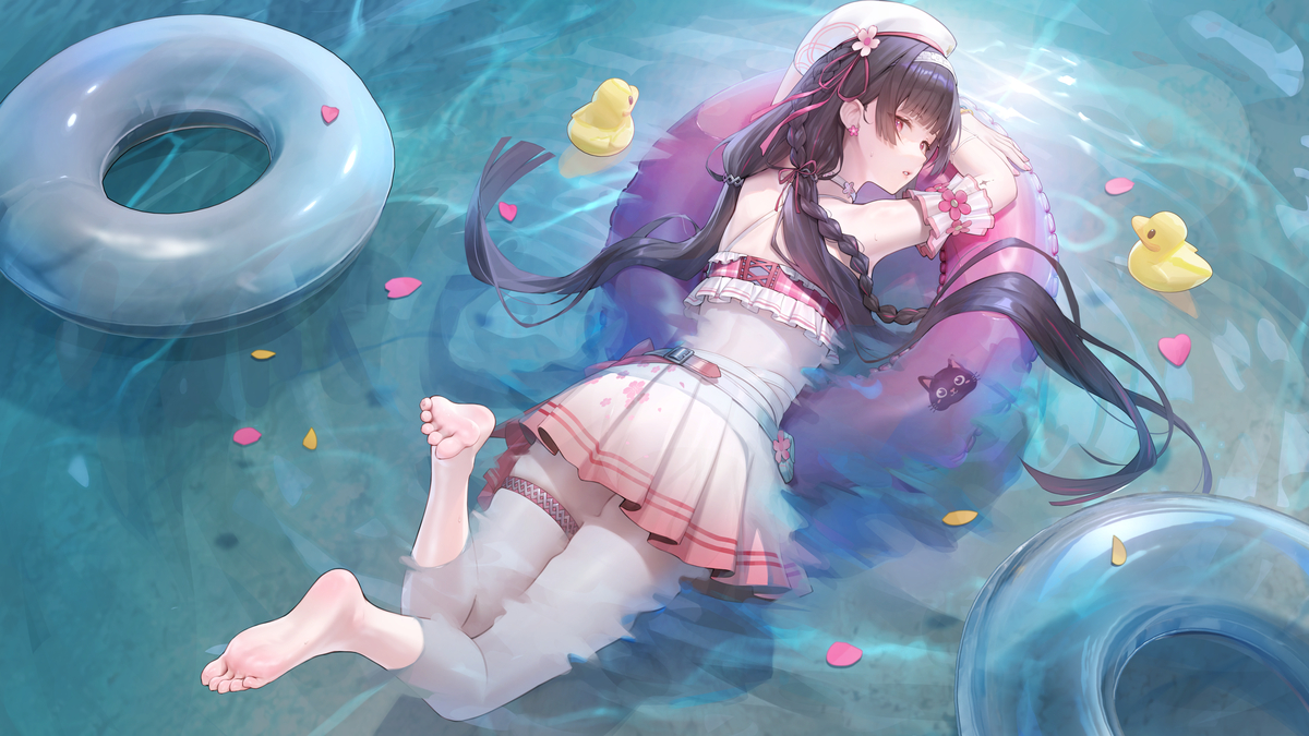 This is a pixiv picture whose title is 泳装千咲.