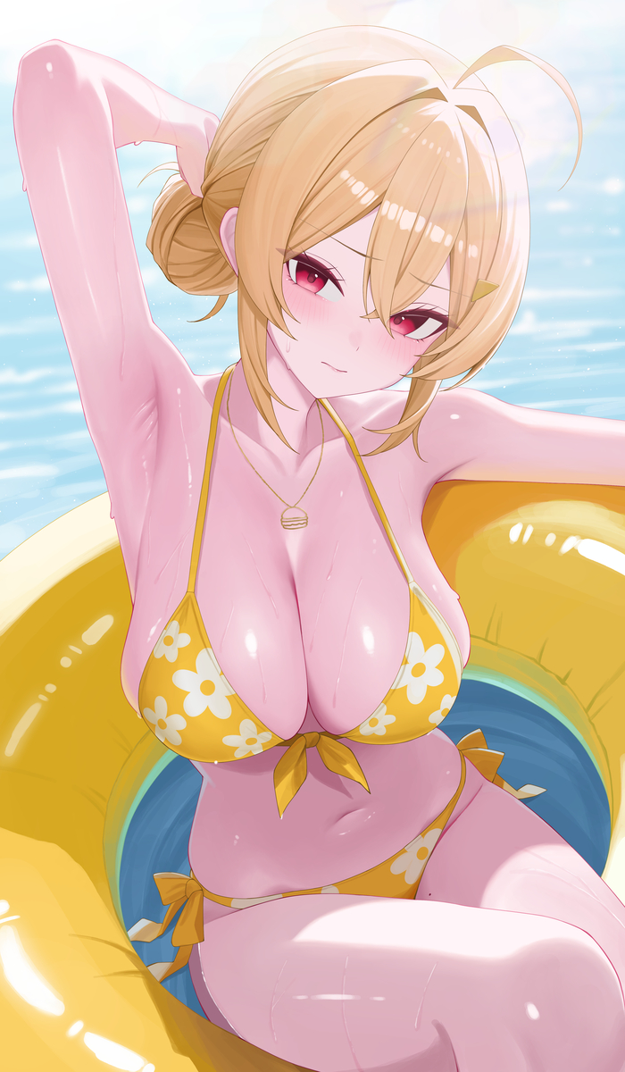 This is a pixiv picture whose title is 🍔.