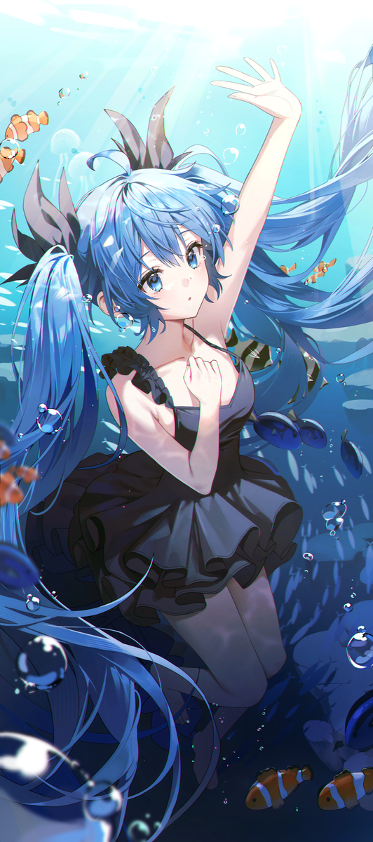 This is a pixiv picture whose title is 深海少女.