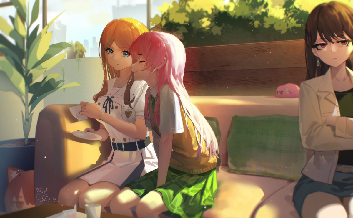 This is a pixiv picture whose title is 素世：有必要贴这么近吗.