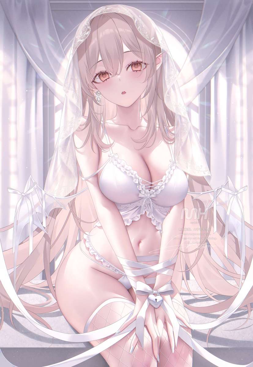 This is a pixiv picture whose title is 🤍😈.