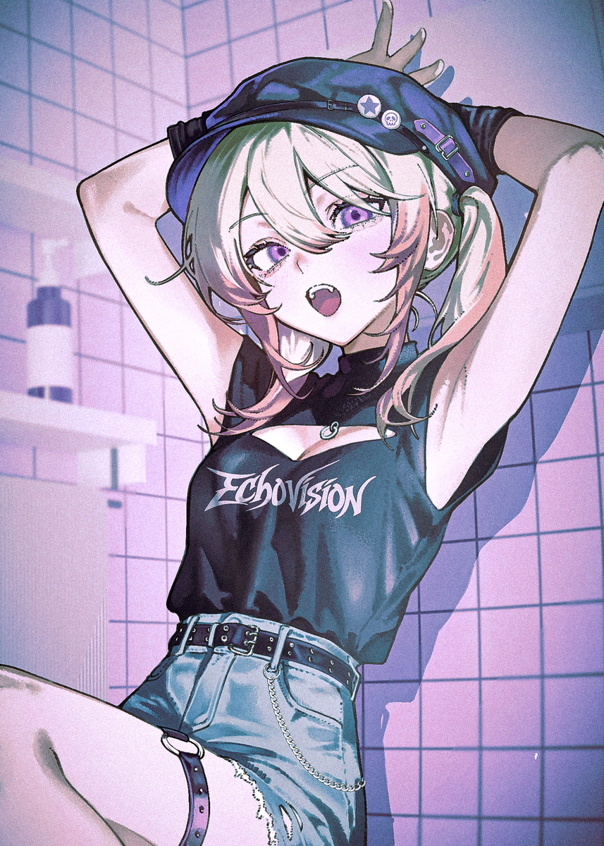 This is a pixiv picture whose title is NEON RINSE.