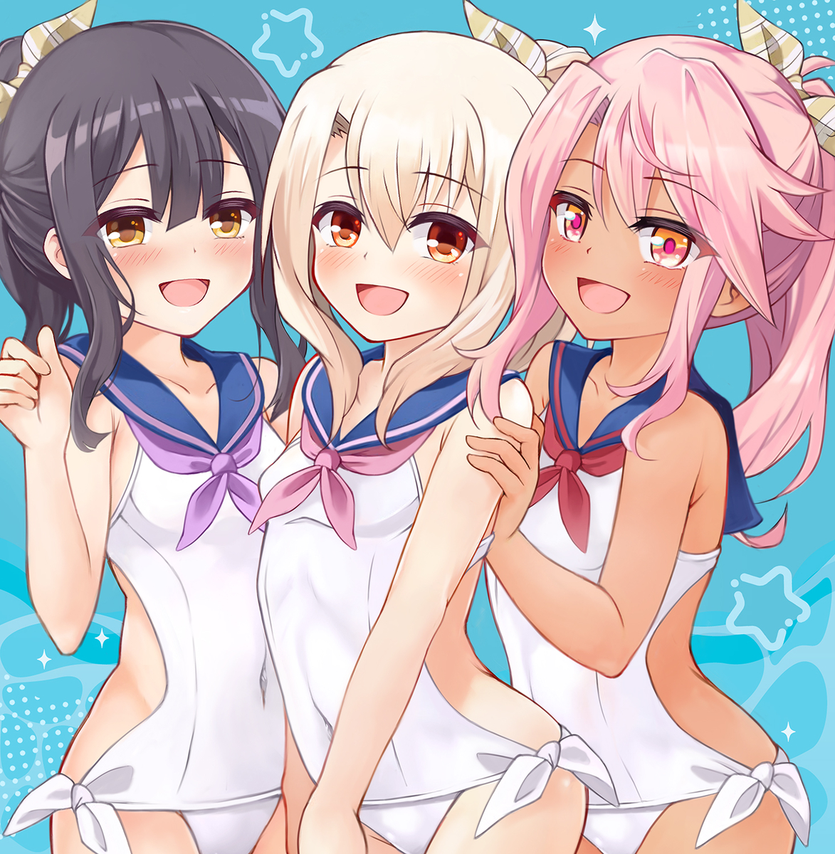 This is a pixiv picture whose title is セーラー水着プリヤ.