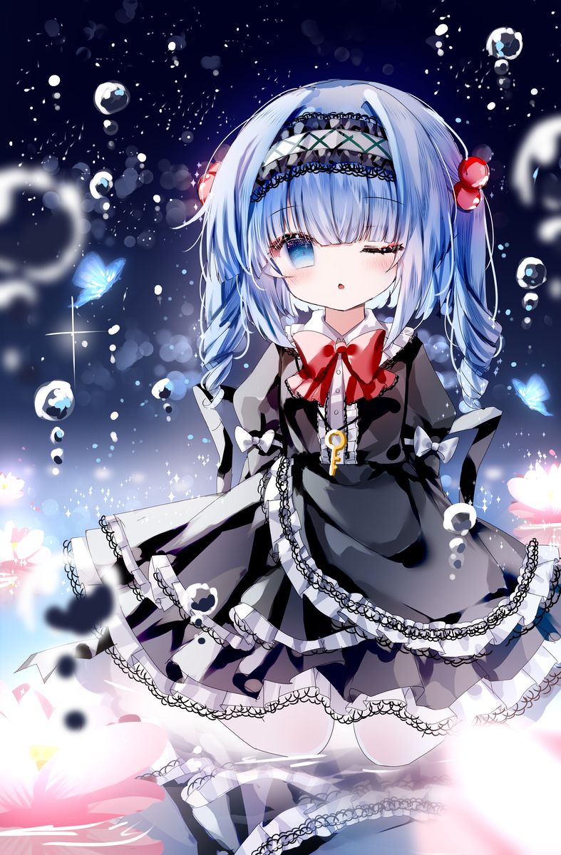 This is a pixiv picture whose title is 哥特风小河童.