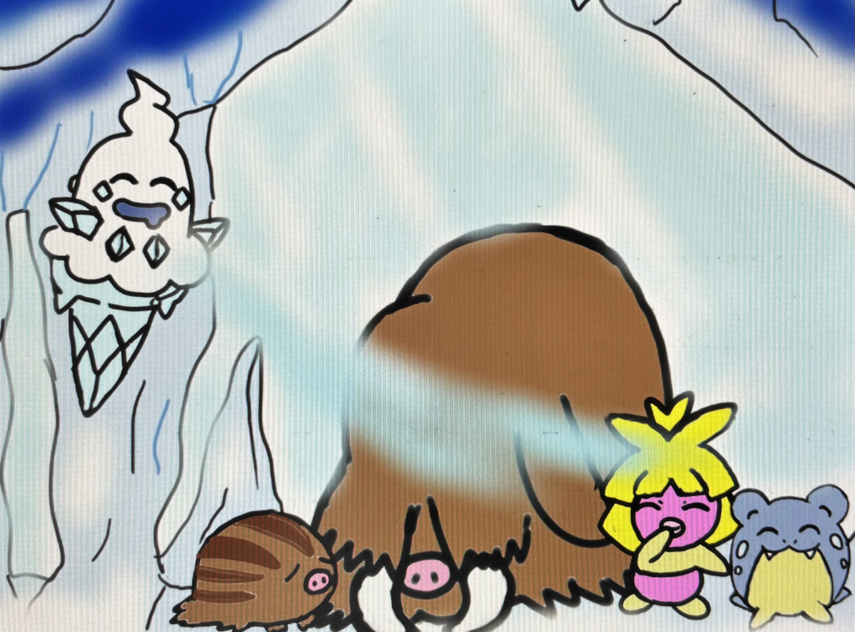 This is a pixiv picture whose title is みんなでひんやりと❄️.
