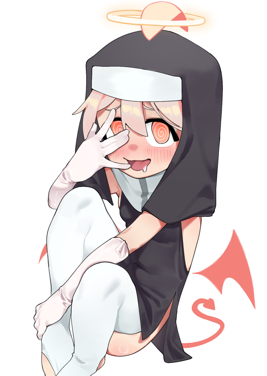 This is a pixiv picture whose title is Mahiro nun.
