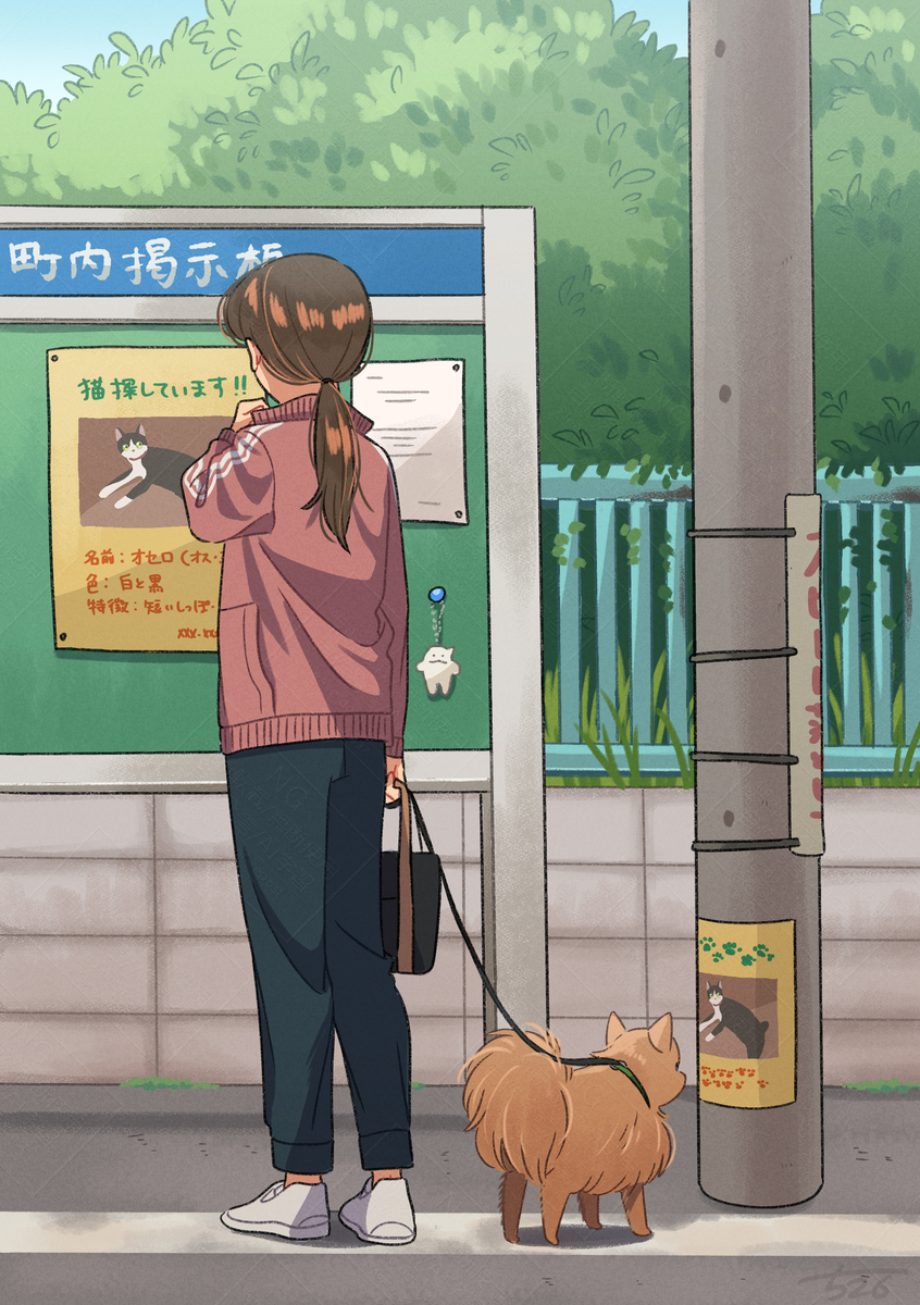 This is a pixiv picture whose title is 迷い猫探してます.