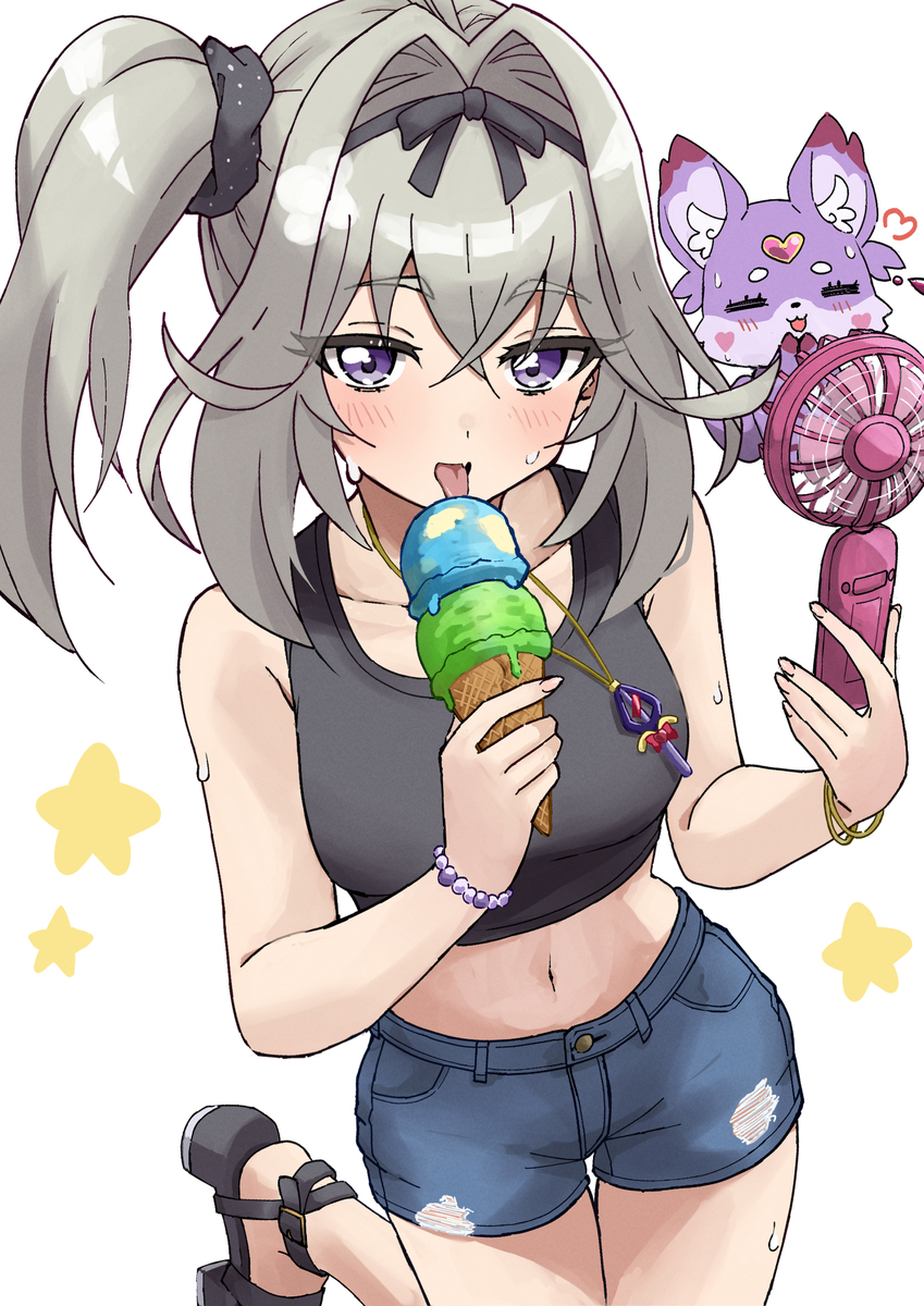 This is a pixiv picture whose title is サイドポニテるるか.