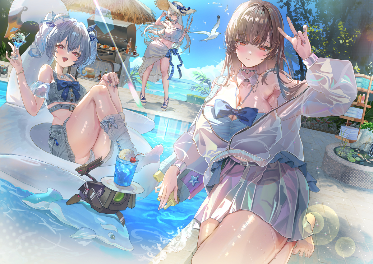 This is a pixiv picture whose title is Summer vacation!.
