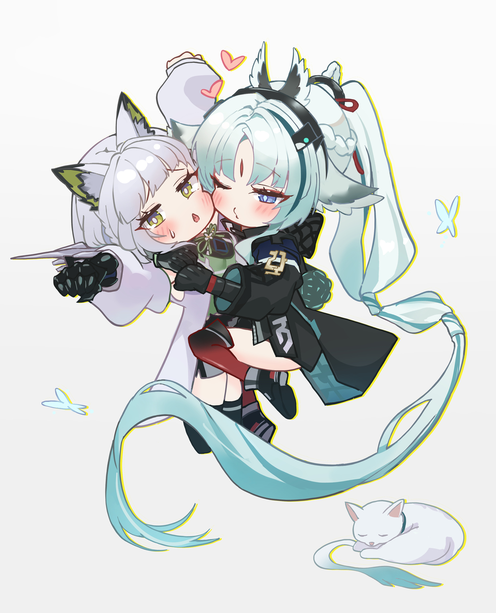 This is a pixiv picture whose title is ネコ吸いオクギちゃん.