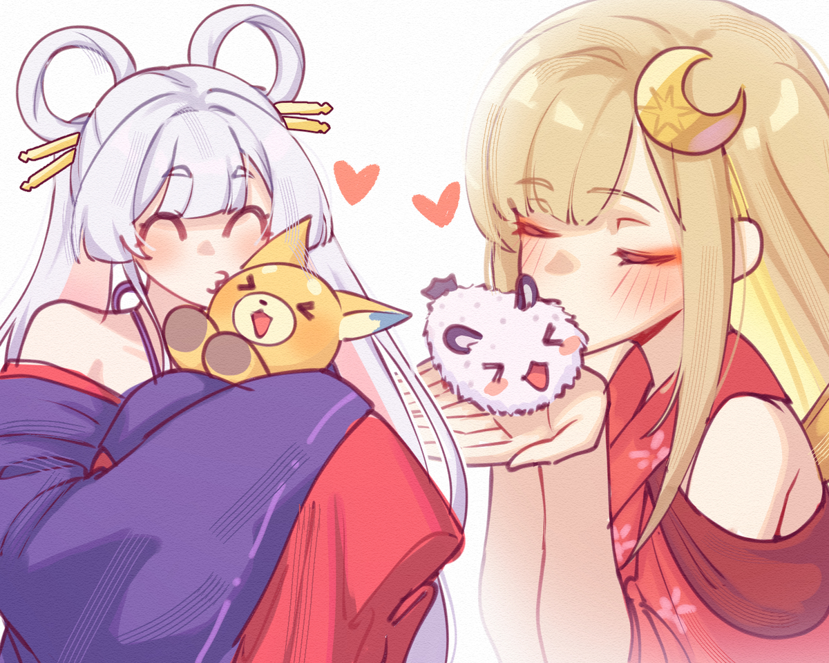 This is a pixiv picture whose title is mama's kiss.