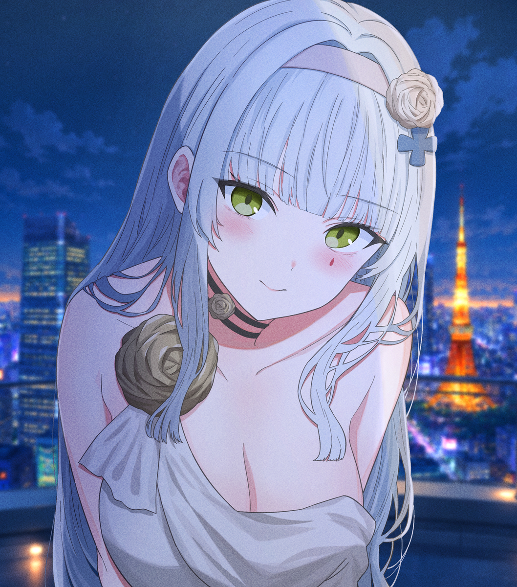 This is a pixiv picture whose title is 東京の夜景とクルカイ.