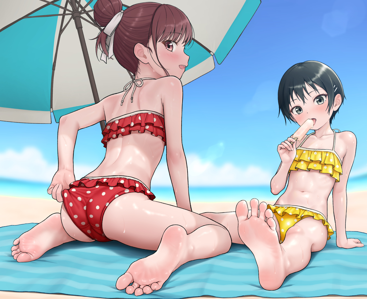 This is a pixiv picture whose title is 水着〇Cちゃんず.