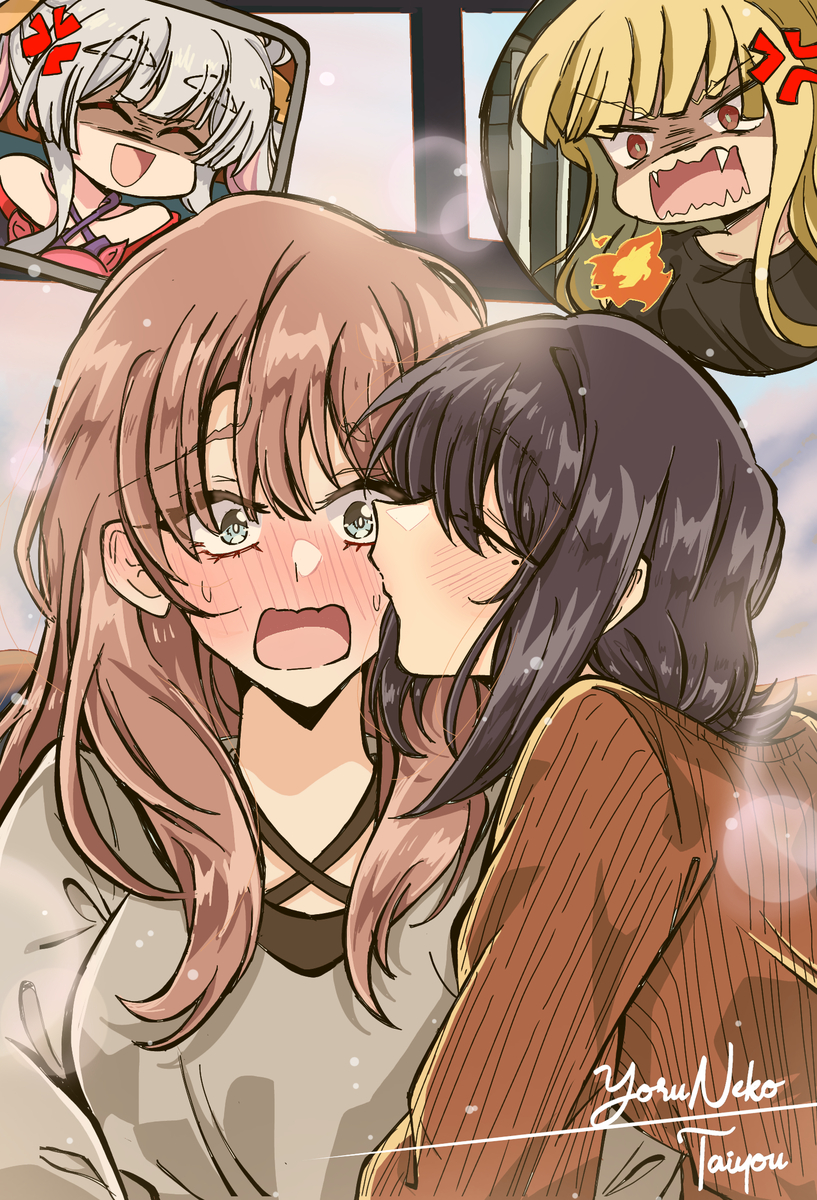 This is a pixiv picture whose title is Roka's birthday gift 🤎💜.