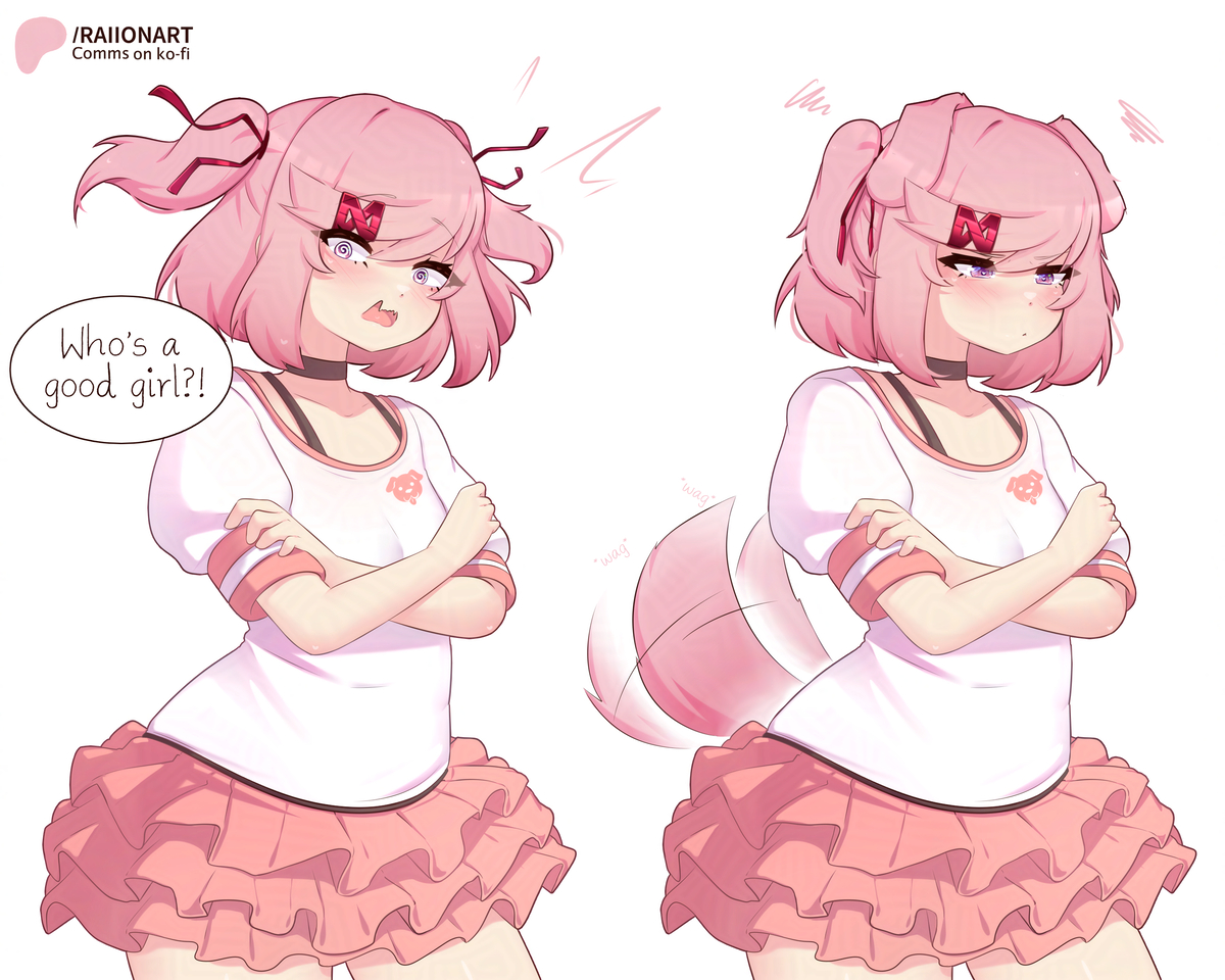This is a pixiv picture whose title is 犬ナツキ.