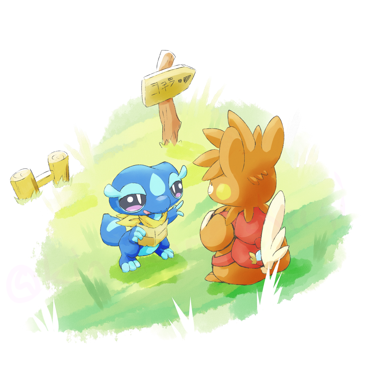 This is a pixiv picture whose title is フィールドワーク.