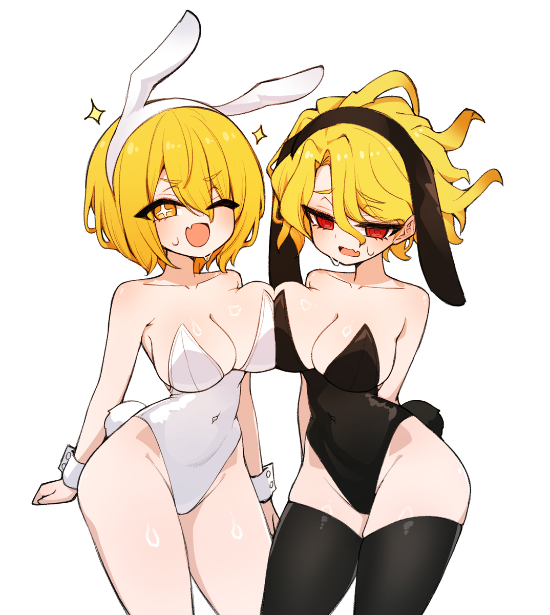 This is a pixiv picture whose title is 산&돈 바니걸.