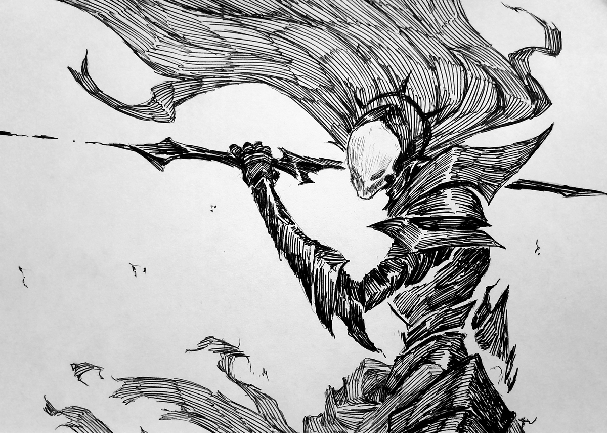 This is a pixiv picture whose title is Lunar Revenant.