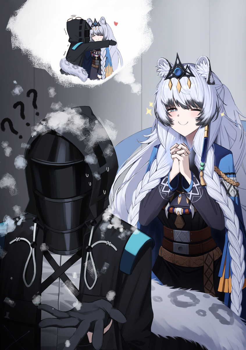 This is a pixiv picture whose title is Pramanix inducing hug.