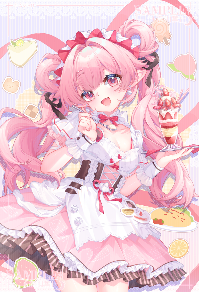 This is a pixiv picture whose title is 🍰.
