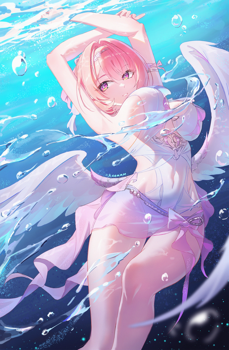 This is a pixiv picture whose title is 蕾米埃尔泳装.