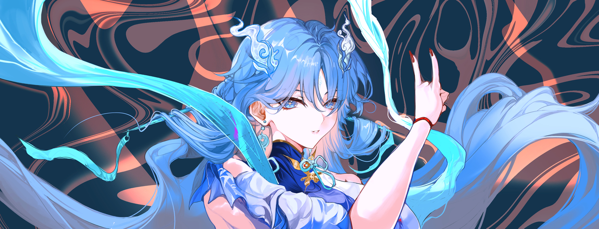 This is a pixiv picture whose title is Qingxiao 🤍.