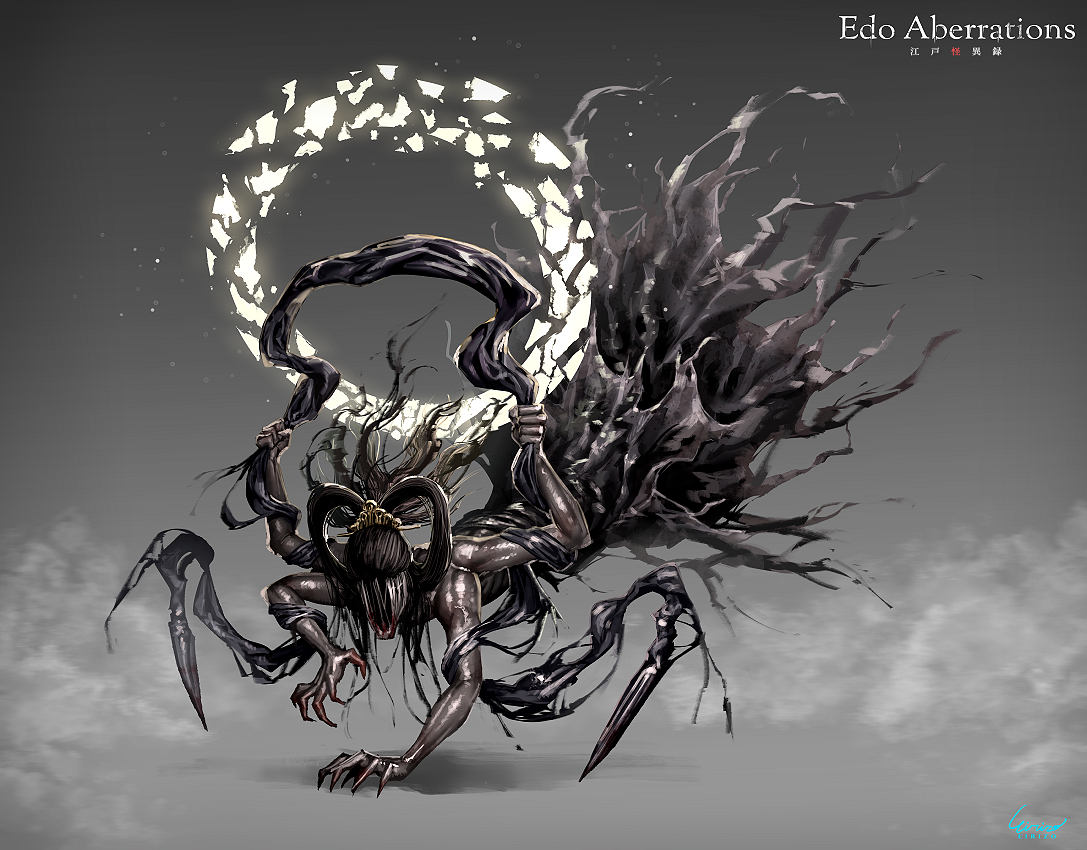This is a pixiv picture whose title is 降天女の加筆.