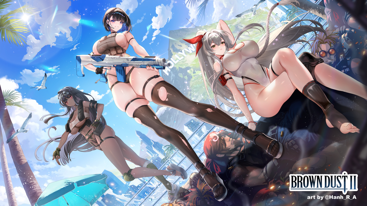 This is a pixiv picture whose title is 『ブラウンダスト2』ANIME EXPO.