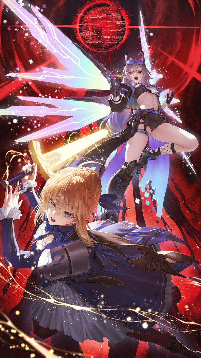 This is a pixiv picture whose title is スターレイルxFateコラボイラスト.
